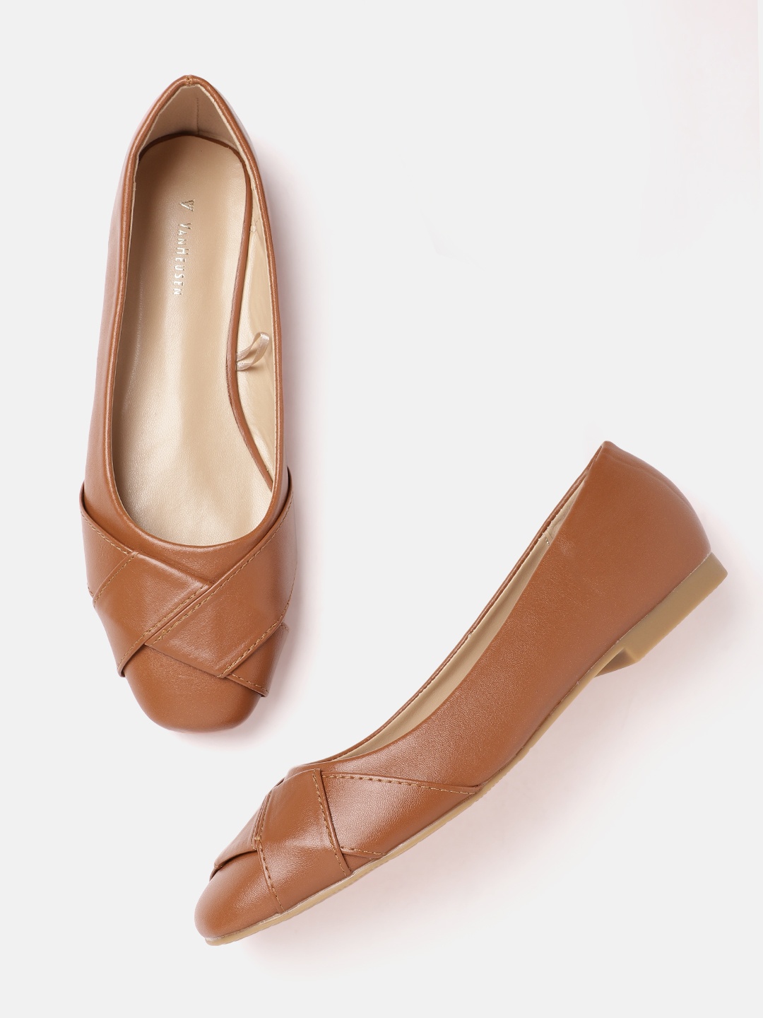

Van Heusen Woman Women Cross Strap Detail Ballerinas, Brown