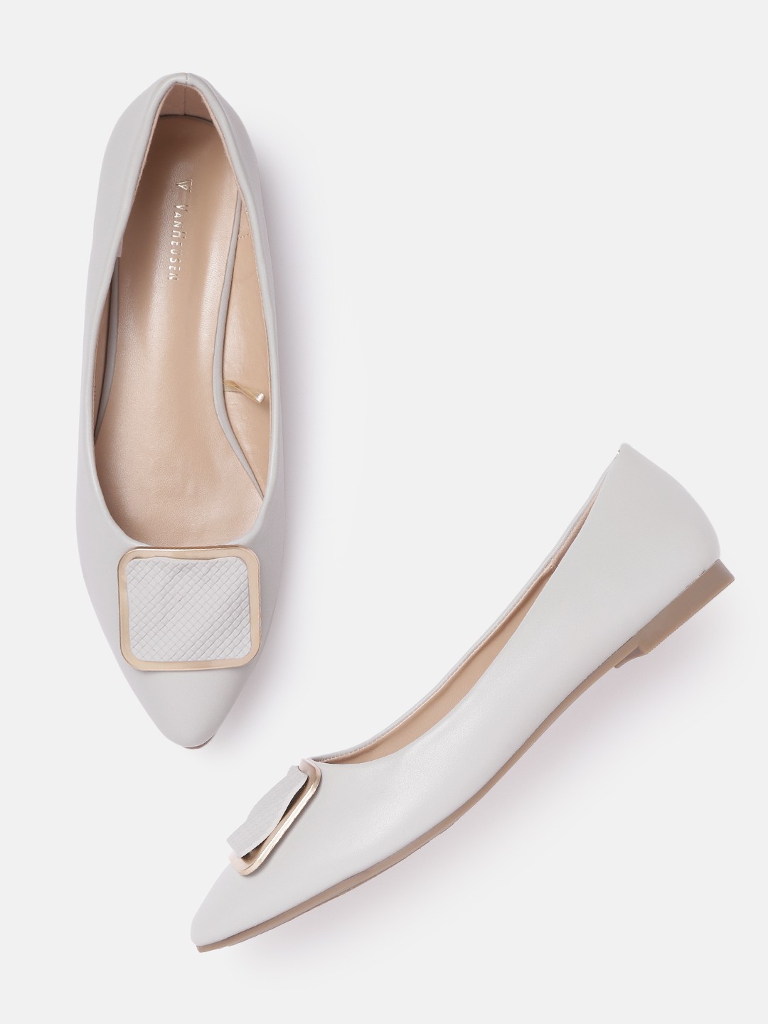 

Van Heusen Woman Grey Solid Ballerinas