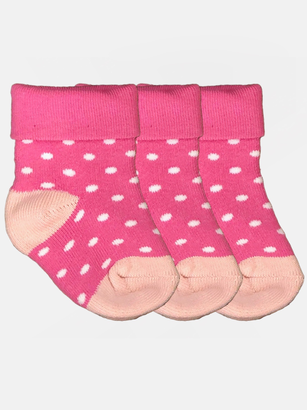 

N2S NEXT2SKIN Infant Girls Pack Of 3 Patterned Ankle-Length Socks, Rose