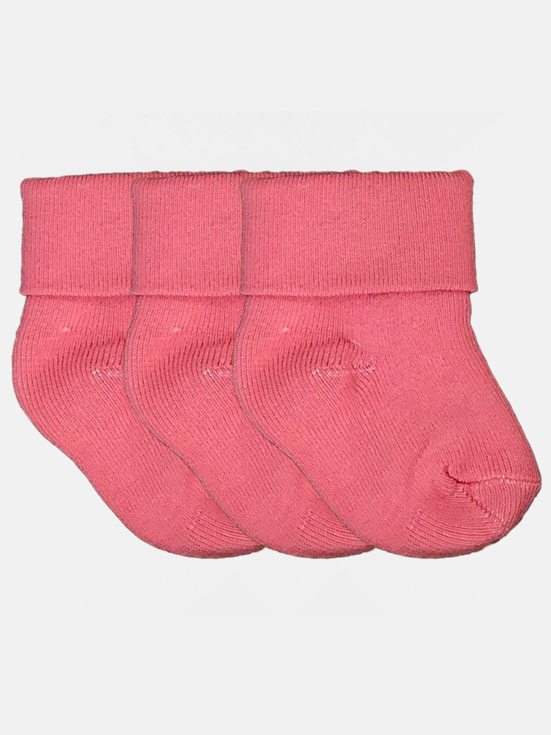 

N2S NEXT2SKIN Infant Girls Pack Of 3 Patterned Ankle-Length Socks, Peach