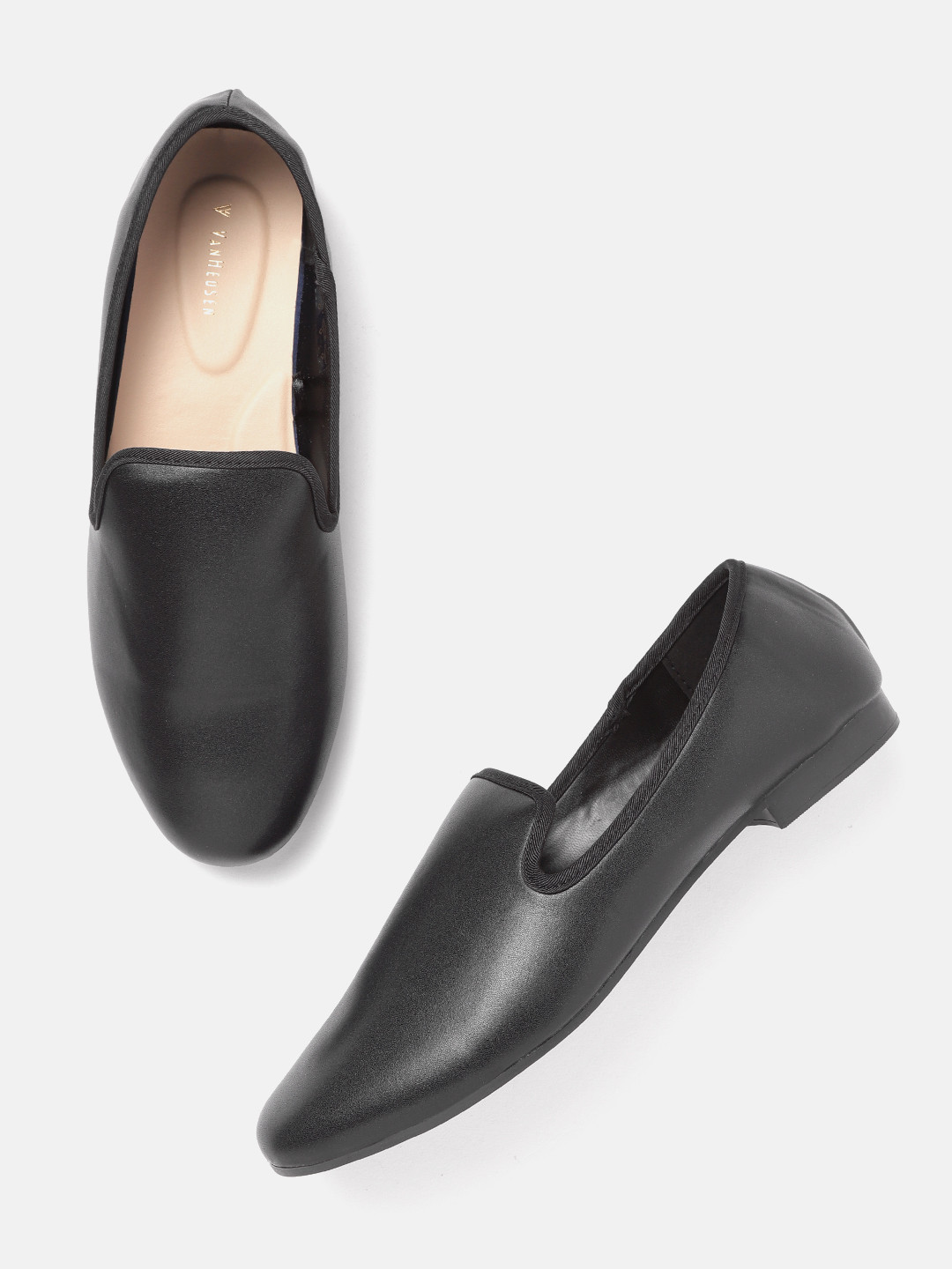 

Van Heusen Woman Black Solid Slip-On Sneakers