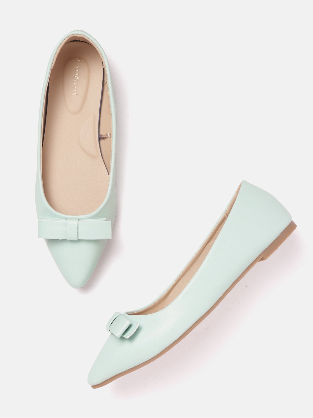 

Van Heusen Woman Solid Ballerinas with Bows Detail, Green