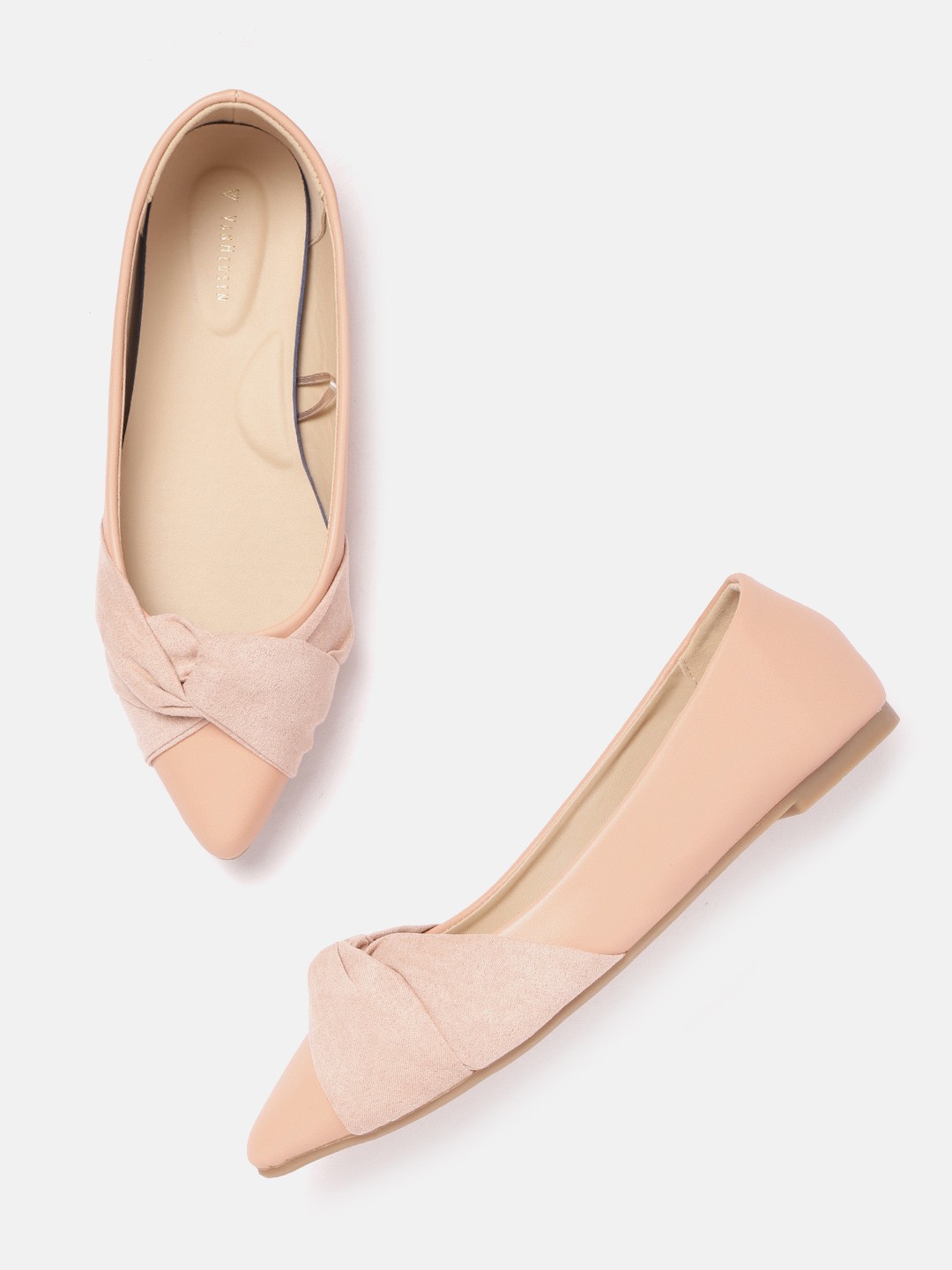 

Van Heusen Woman Solid Ballerinas with Knot Detail, Peach