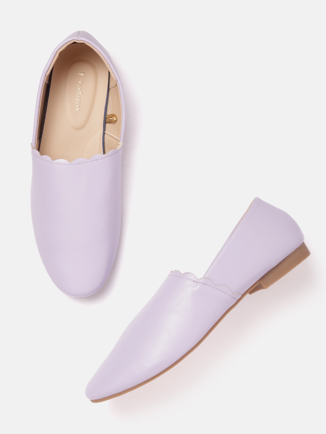 

Van Heusen Woman Solid Scalloped Slip-Ons, Lavender