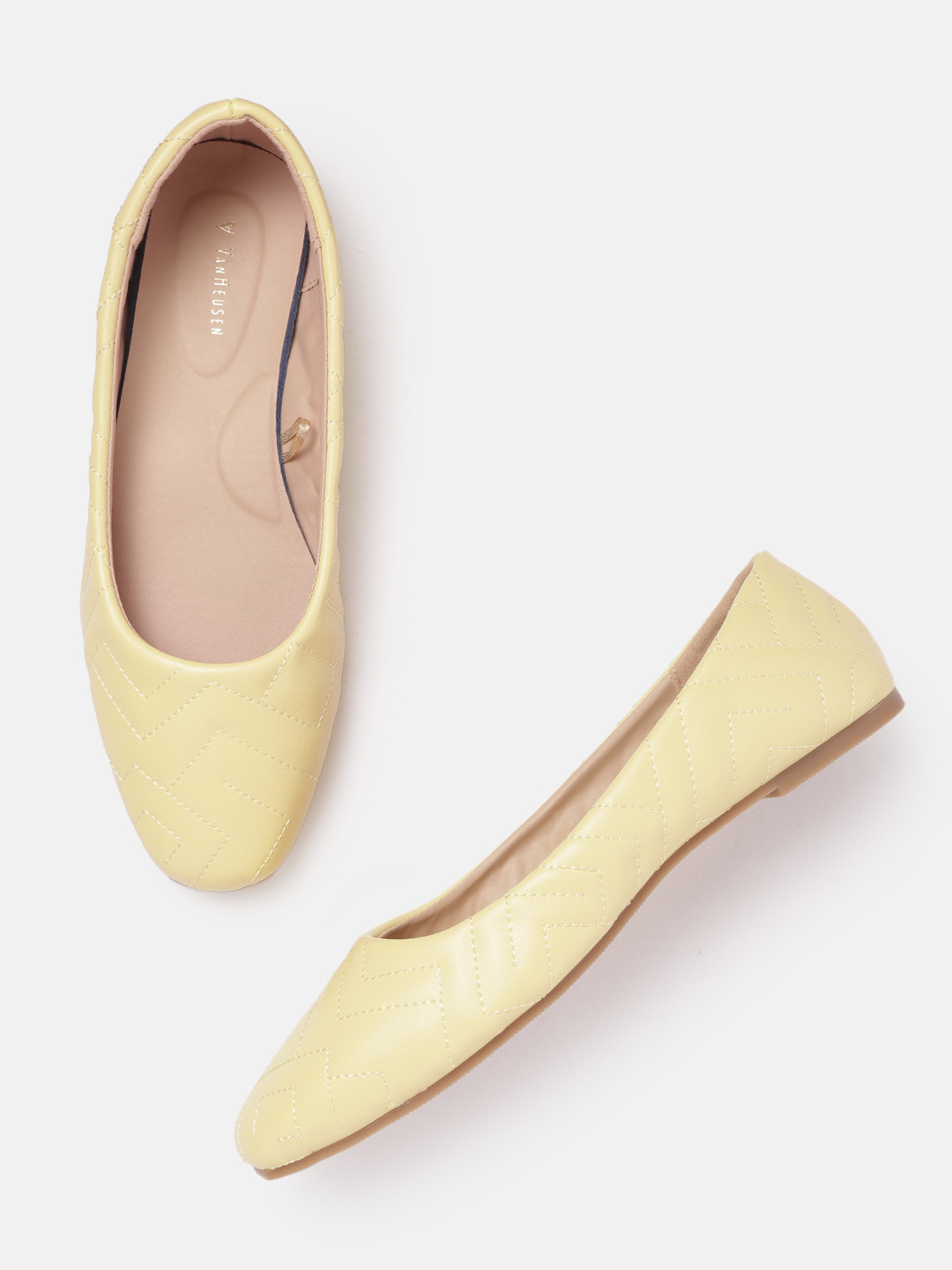 

Van Heusen Woman Women Yellow Ballerinas with Embroidered Flats