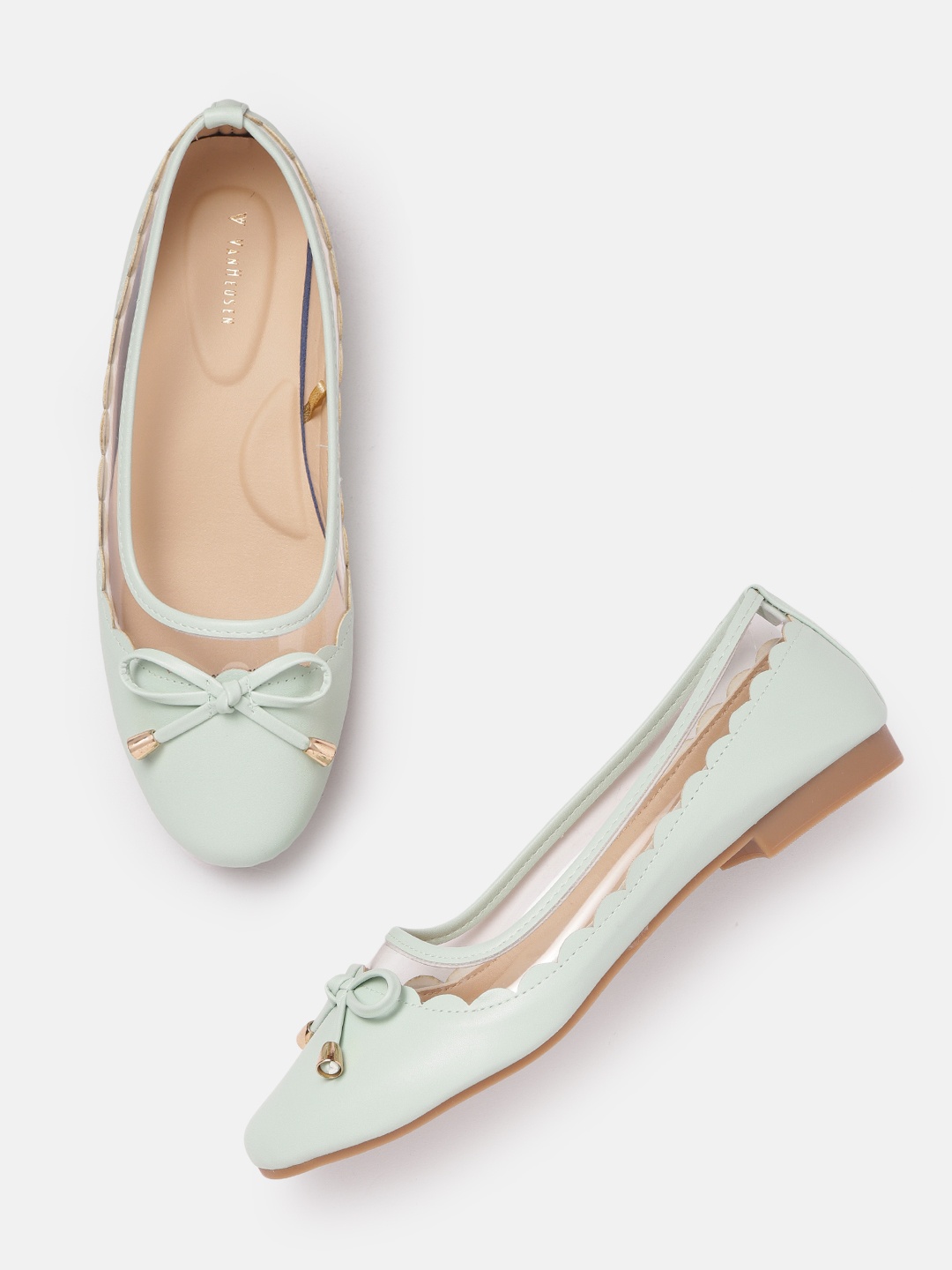 

Van Heusen Woman Solid Ballerinas with Bows, Green