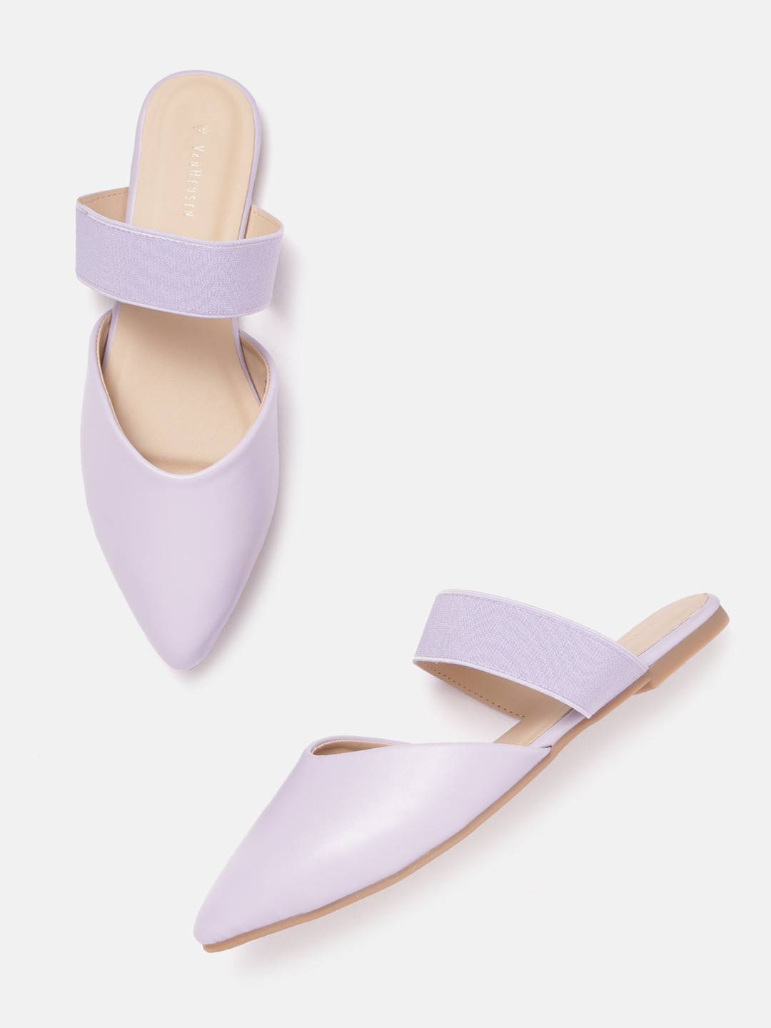

Van Heusen Woman Solid Pointed Toe Mules, Lavender