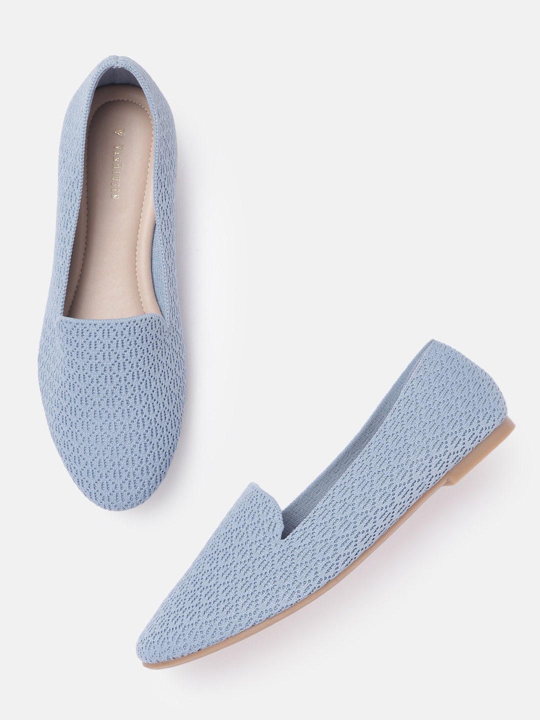 

Van Heusen Woman Blue Textured Ballerinas