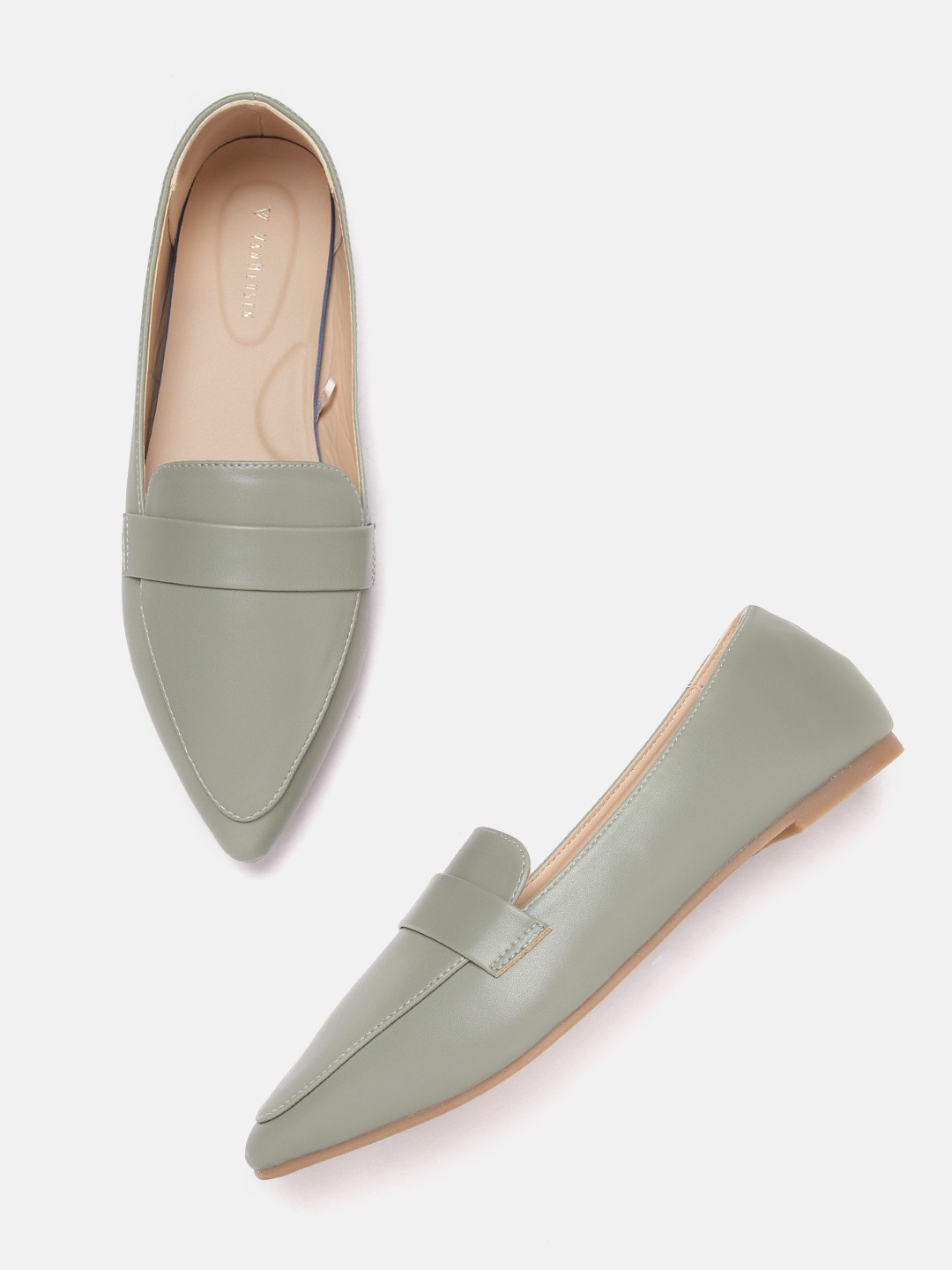 

Van Heusen Woman Solid Ballerinas, Olive
