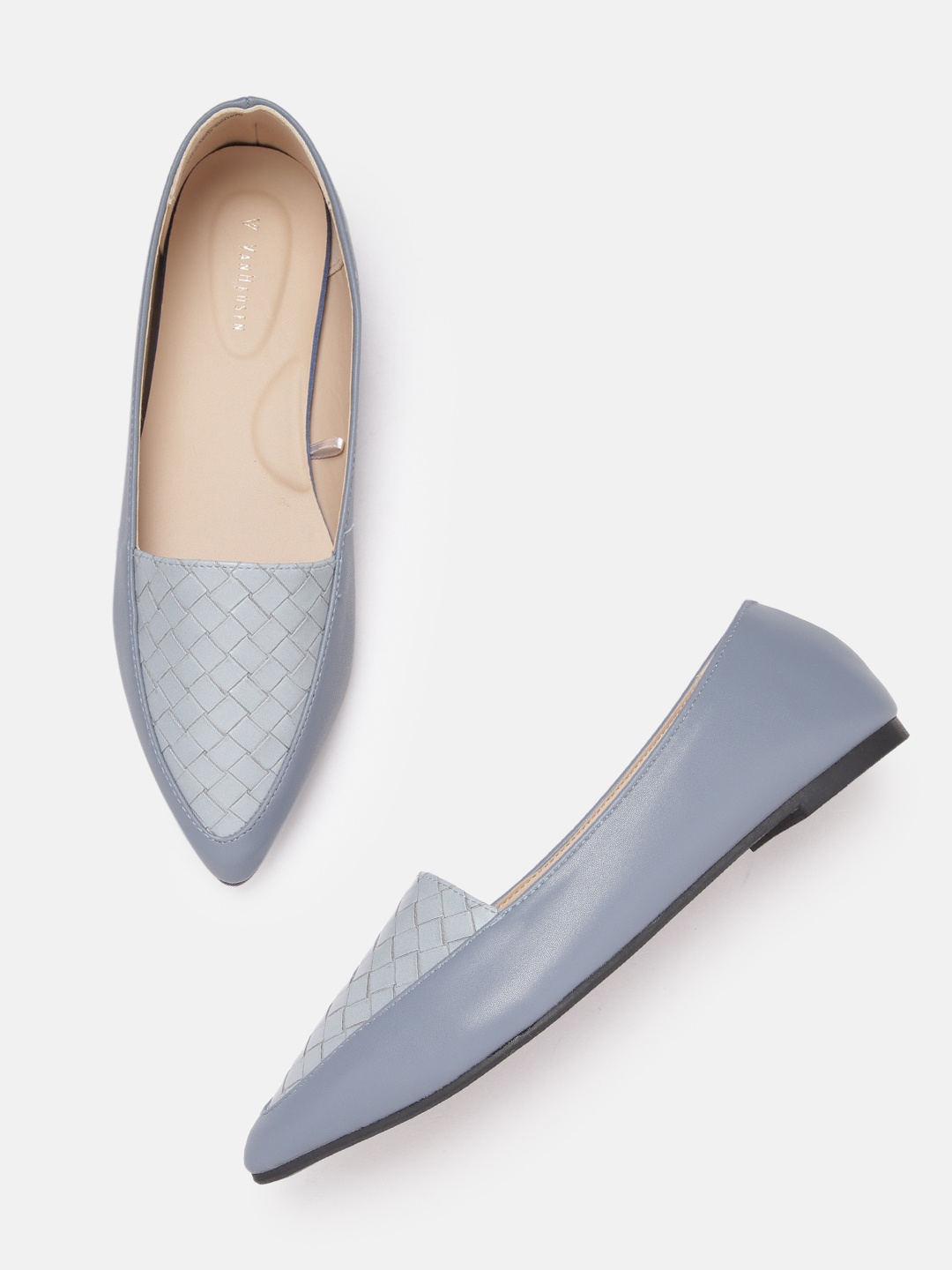 

Van Heusen Woman Basketweave Textured Ballerinas, Blue