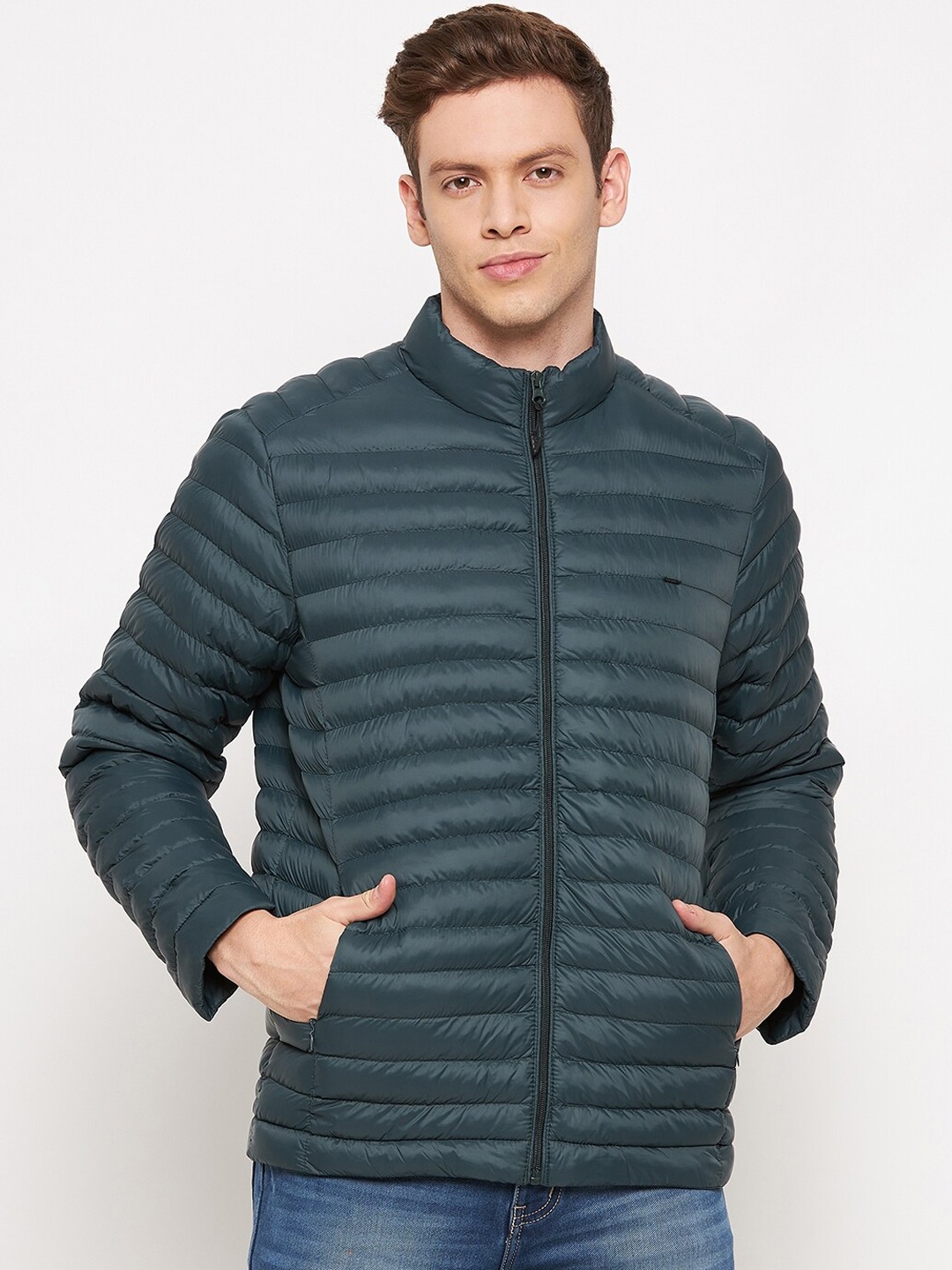 

Okane Men Green Lightweight Padded Jacket