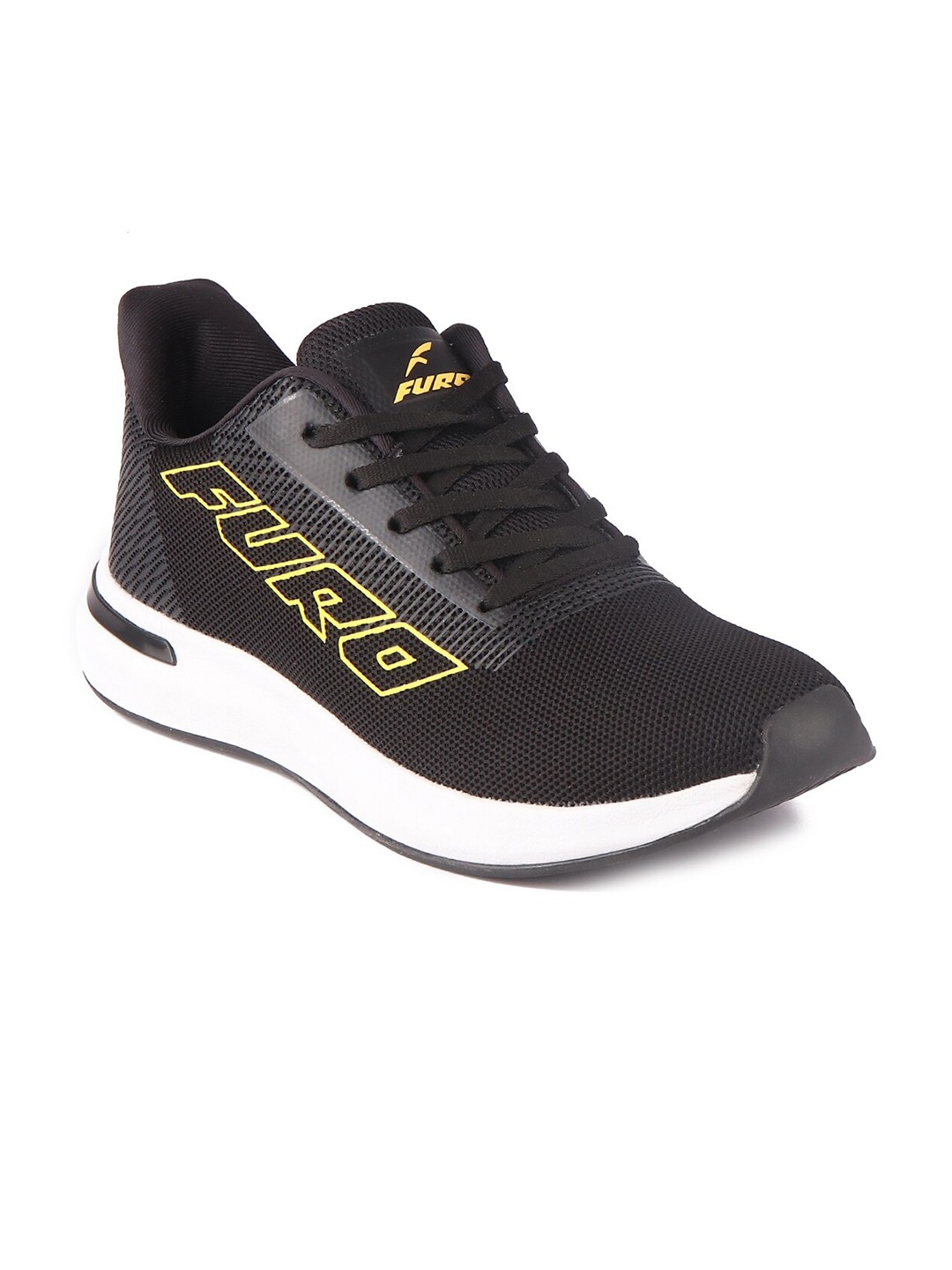 

FURO by Red Chief Men Black Mesh Running Non-Marking Shoes