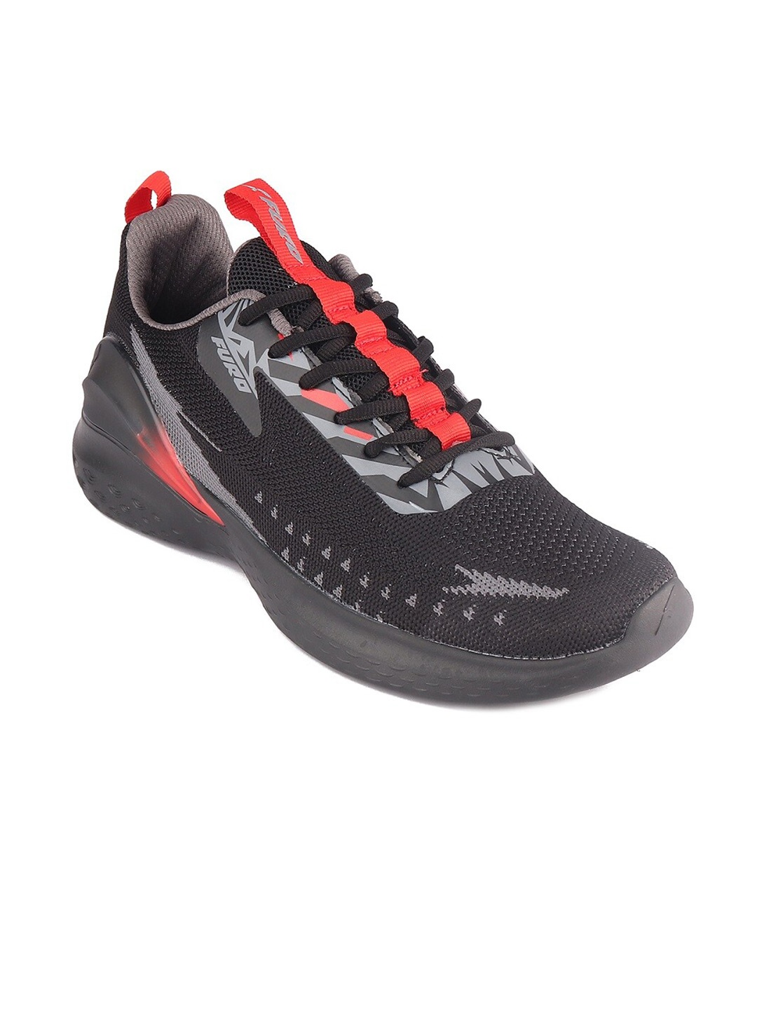 

FURO by Red Chief Men Black Mesh Walking Non-Marking Shoes