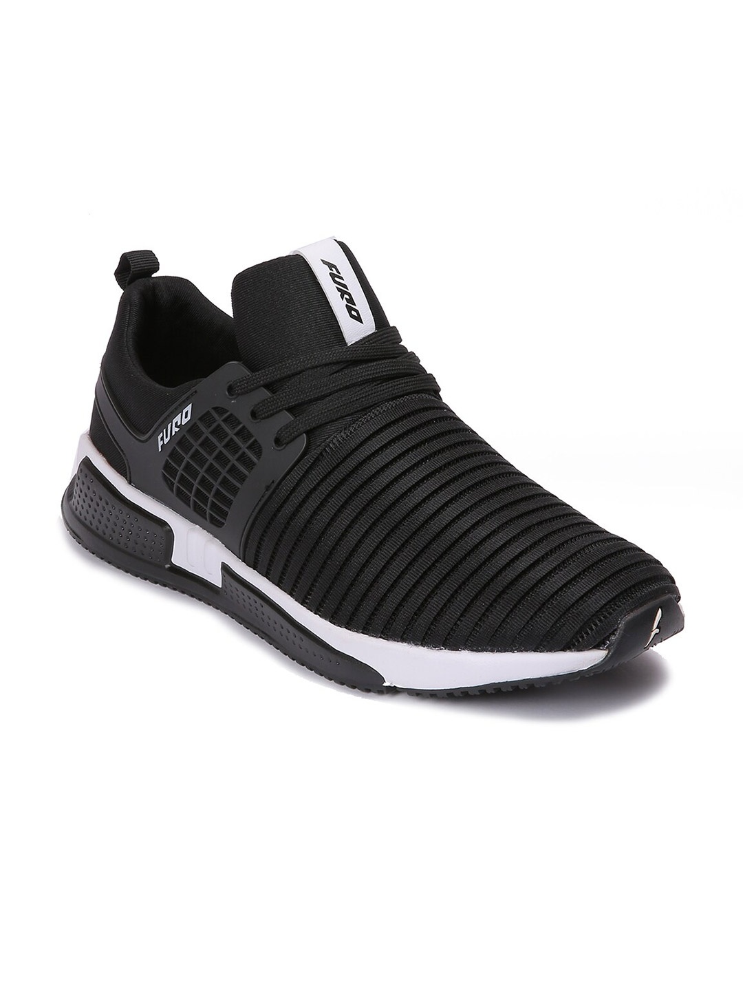 

FURO by Red Chief Men Mesh Walking Non-Marking Shoes, Black