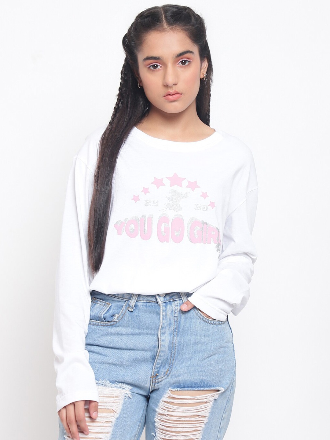 

Lil Tomatoes White Print Top