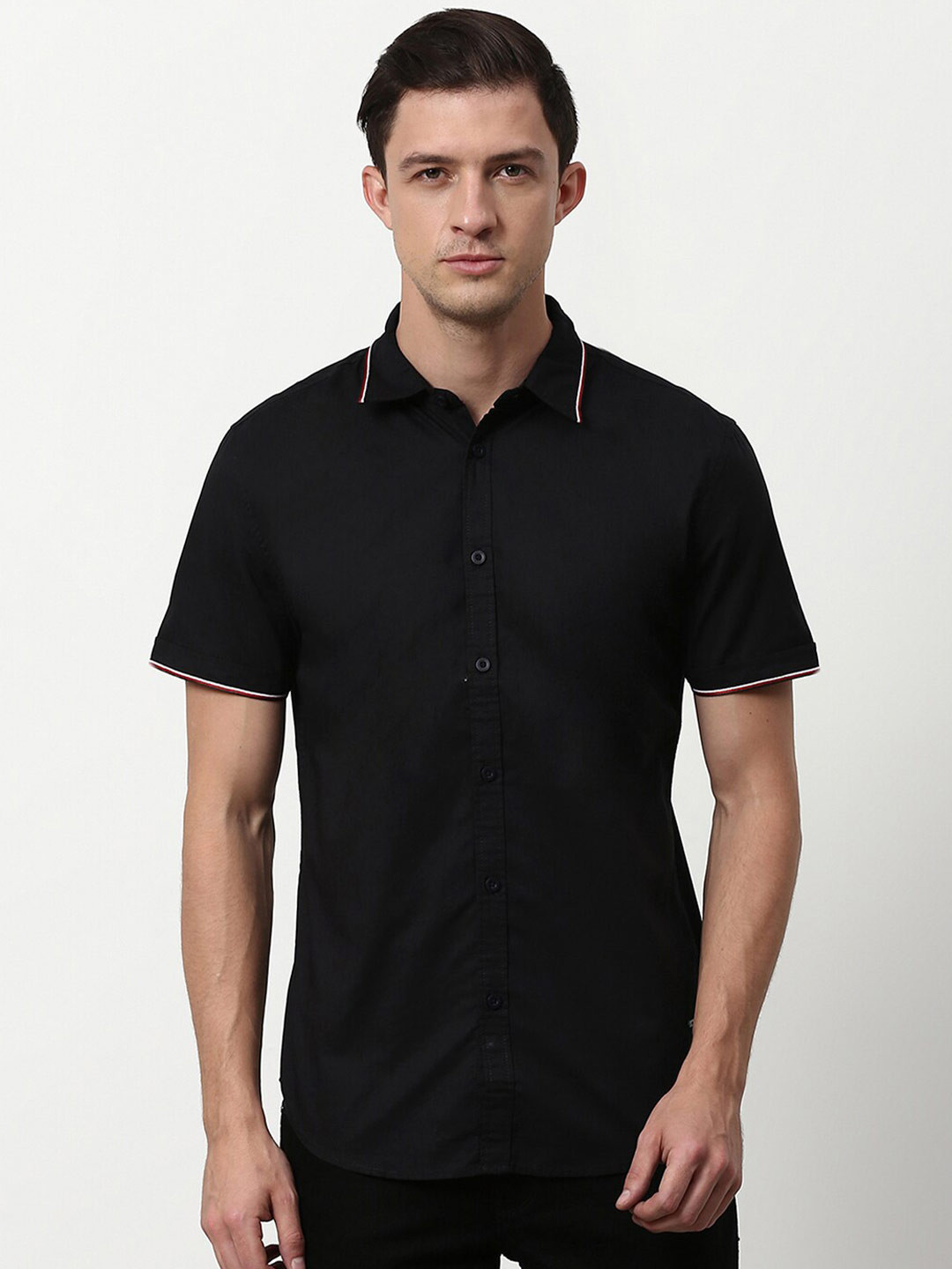 

abof Men Black Casual Shirt