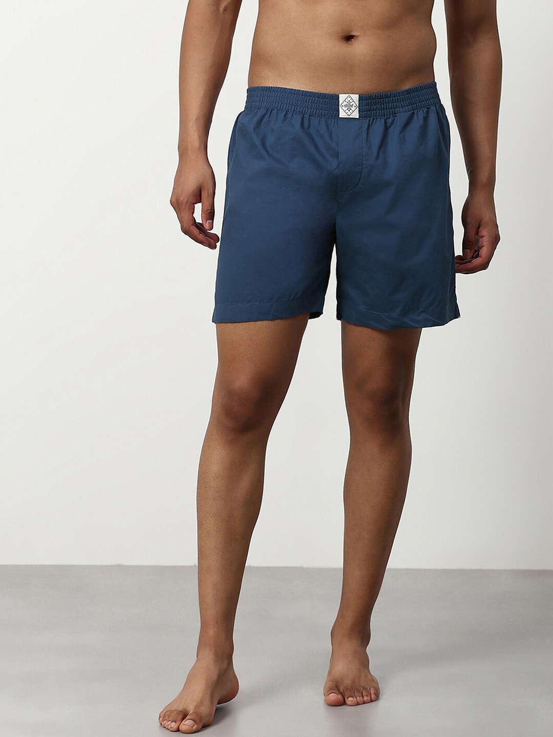 

abof Men Solid Shorts, Blue