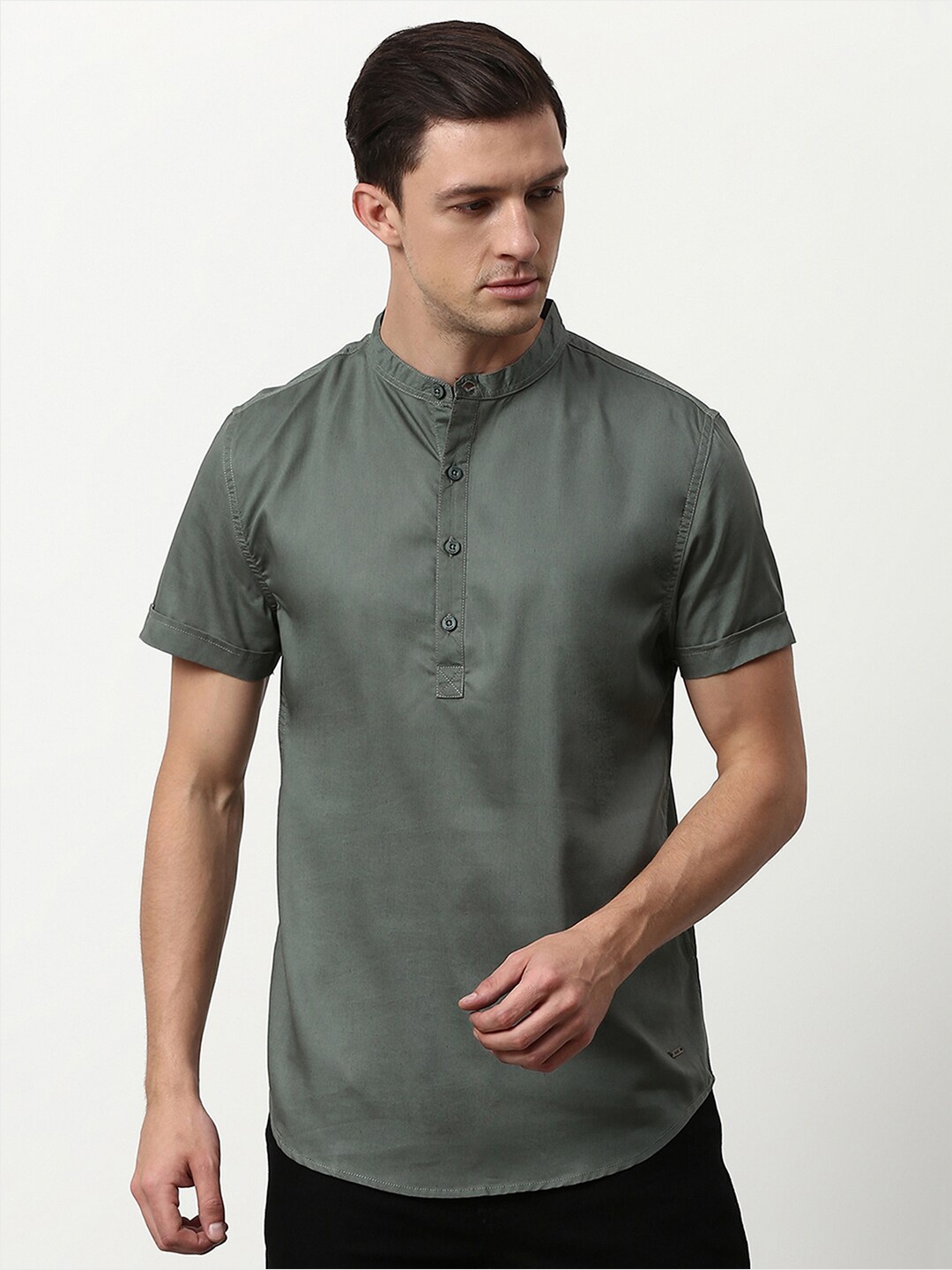 

abof Men Olive Green Casual Shirt