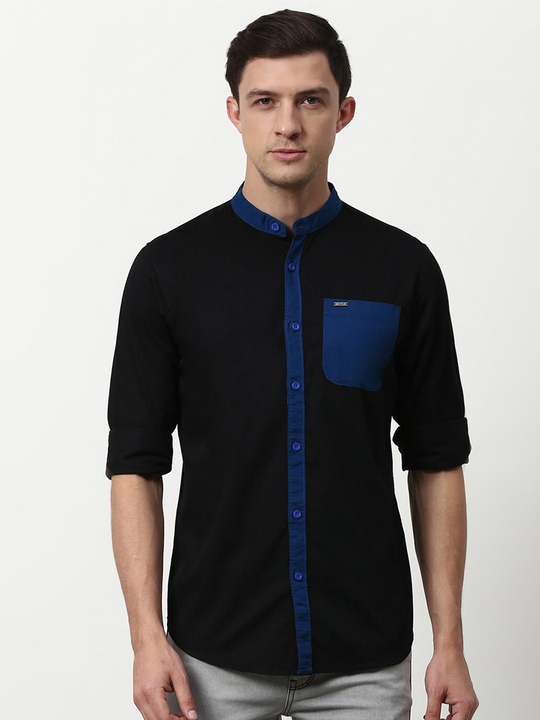 

abof Men Black Casual Shirt