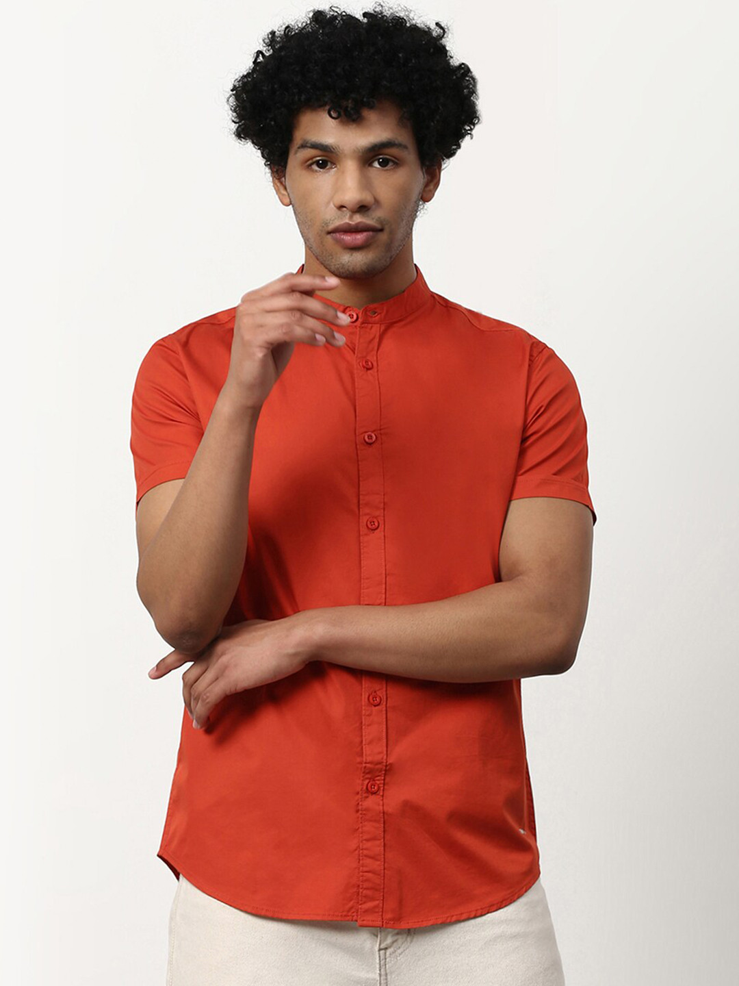 

abof Men Red Casual Shirt