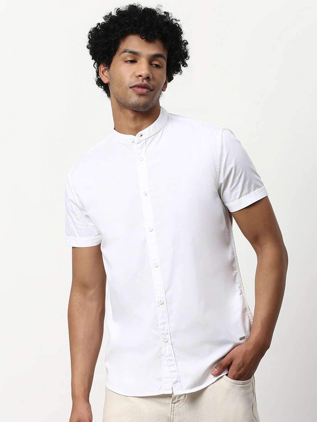 

abof Men White Casual Shirt