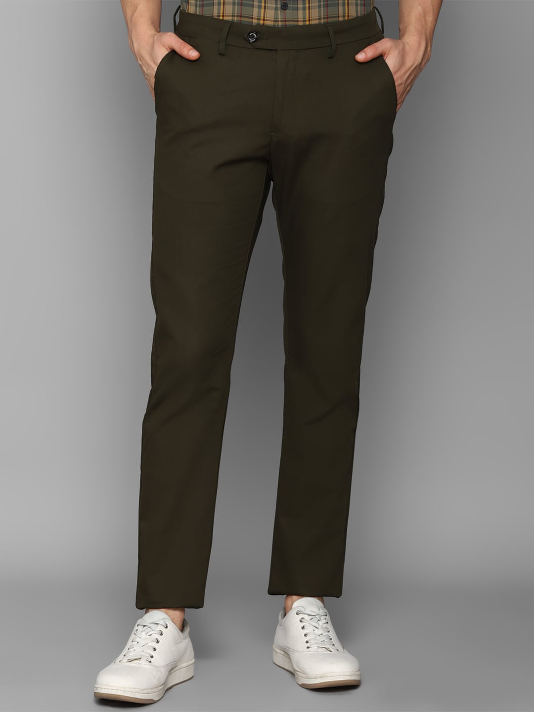 

Allen Solly Men Green Cotton Trousers