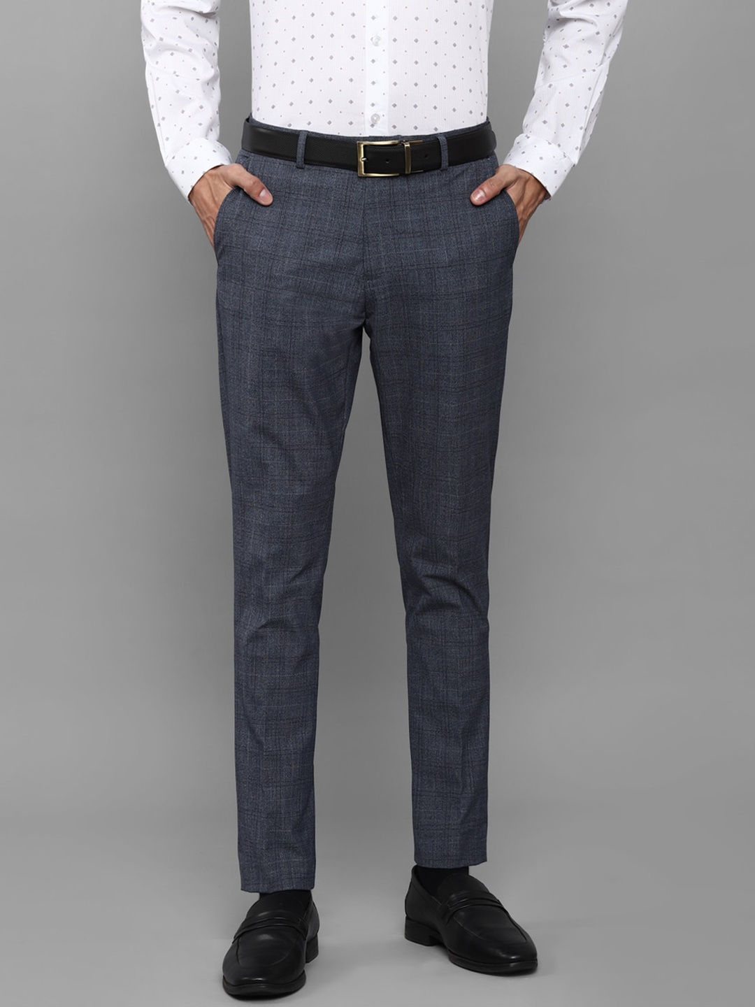 

Louis Philippe Men Grey Slim Fit Trousers