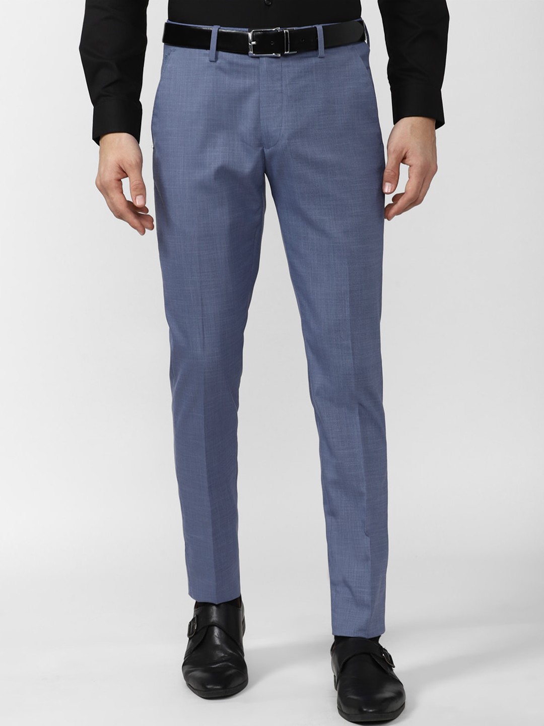 

Peter England Men Blue Slim Fit Trousers