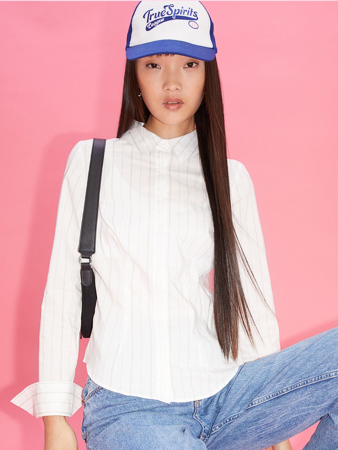 

H&M Women White Cotton Poplin Shirt