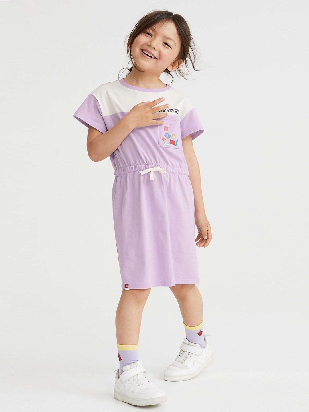 

H&M Girls Purple Printed Jersey Dress