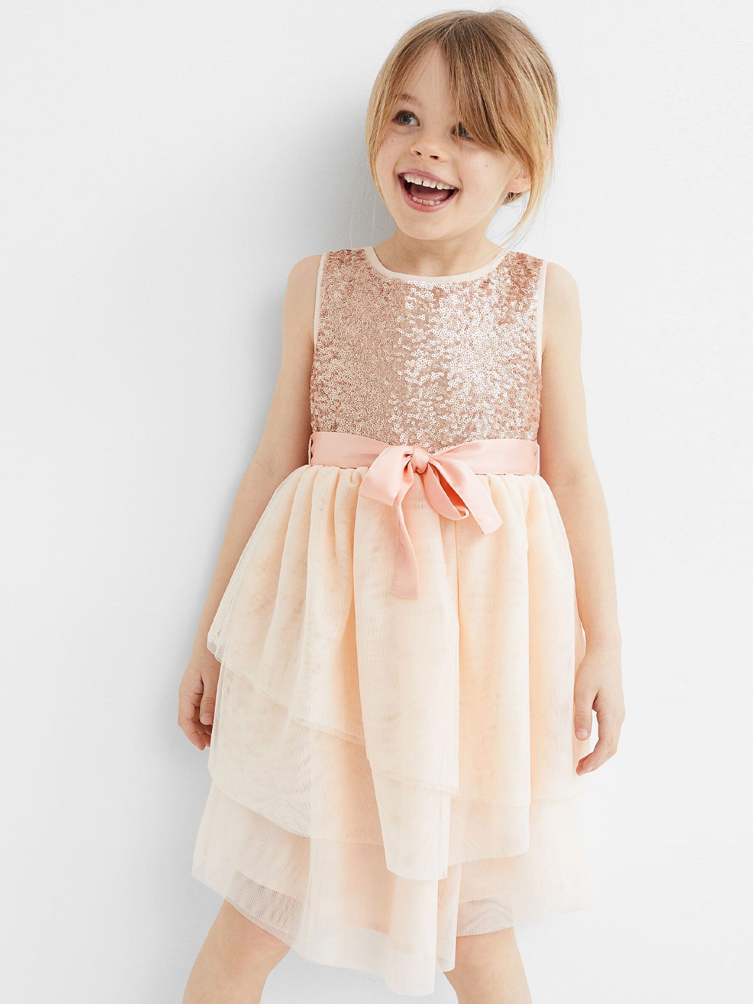 

H&M Orange Sequined Tulle Dress