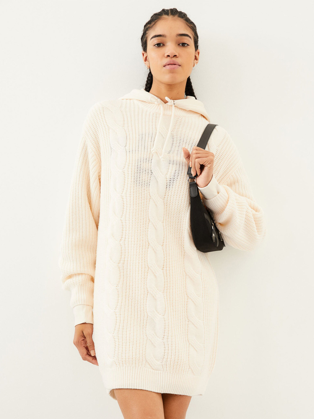 

H&M Women White Knitted Dress