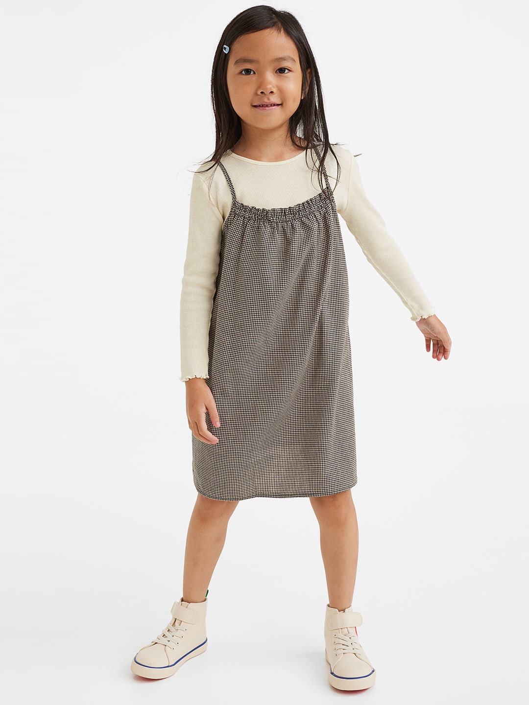 

H&M Girls 2-Piece Cotton Set, Brown