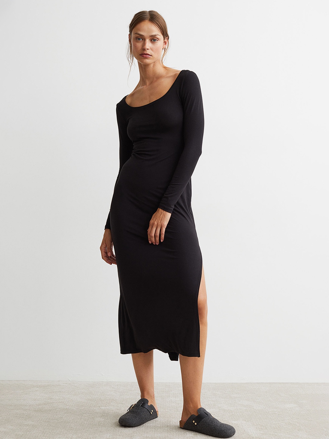 

H&M Women Black Bodycon Dress