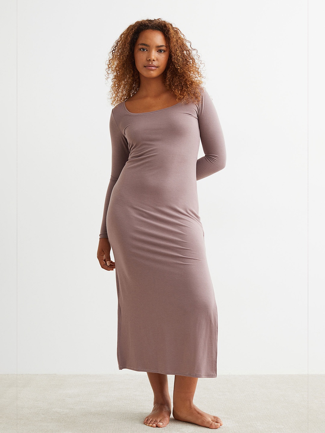 

H&M Women Mauve Bodycon dress, Pink