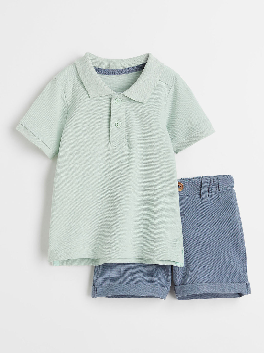 

H&M Polo Shirt and Shorts, Blue