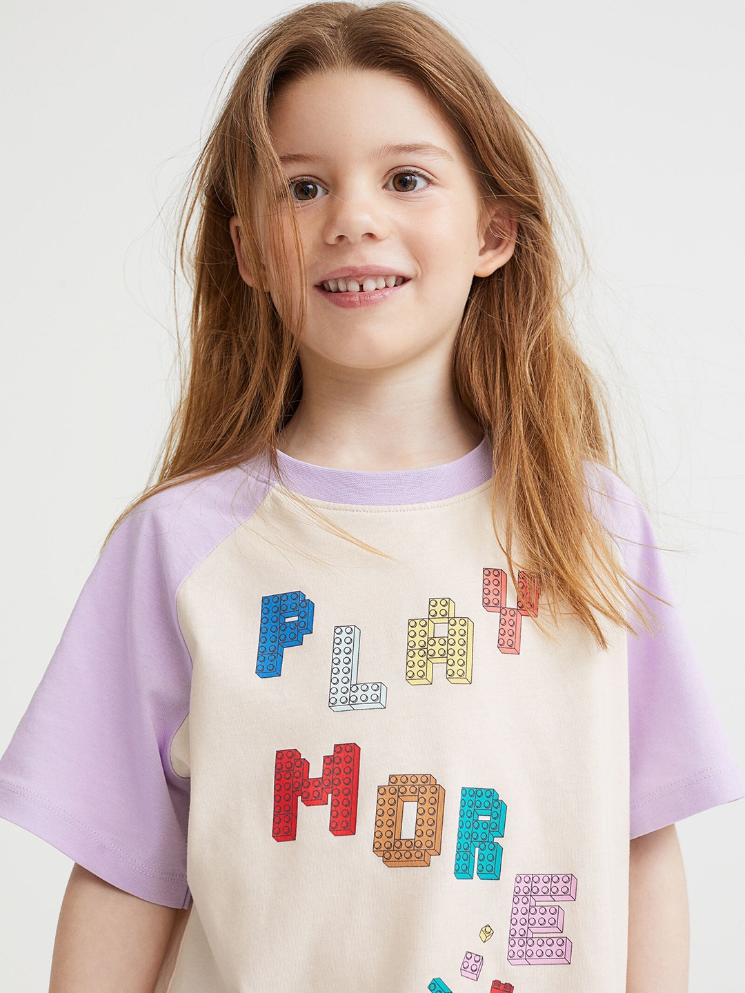 

H&M Girls Purple Printed T-shirt