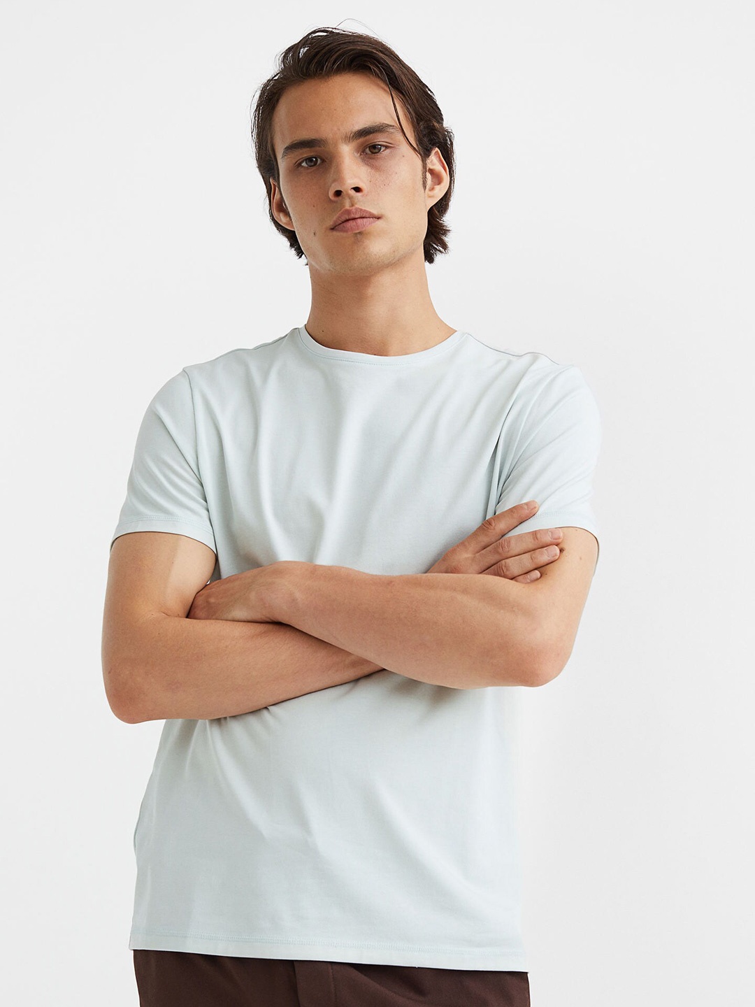 

H&M Men Blue Cool Max Slim Fit T-shirt
