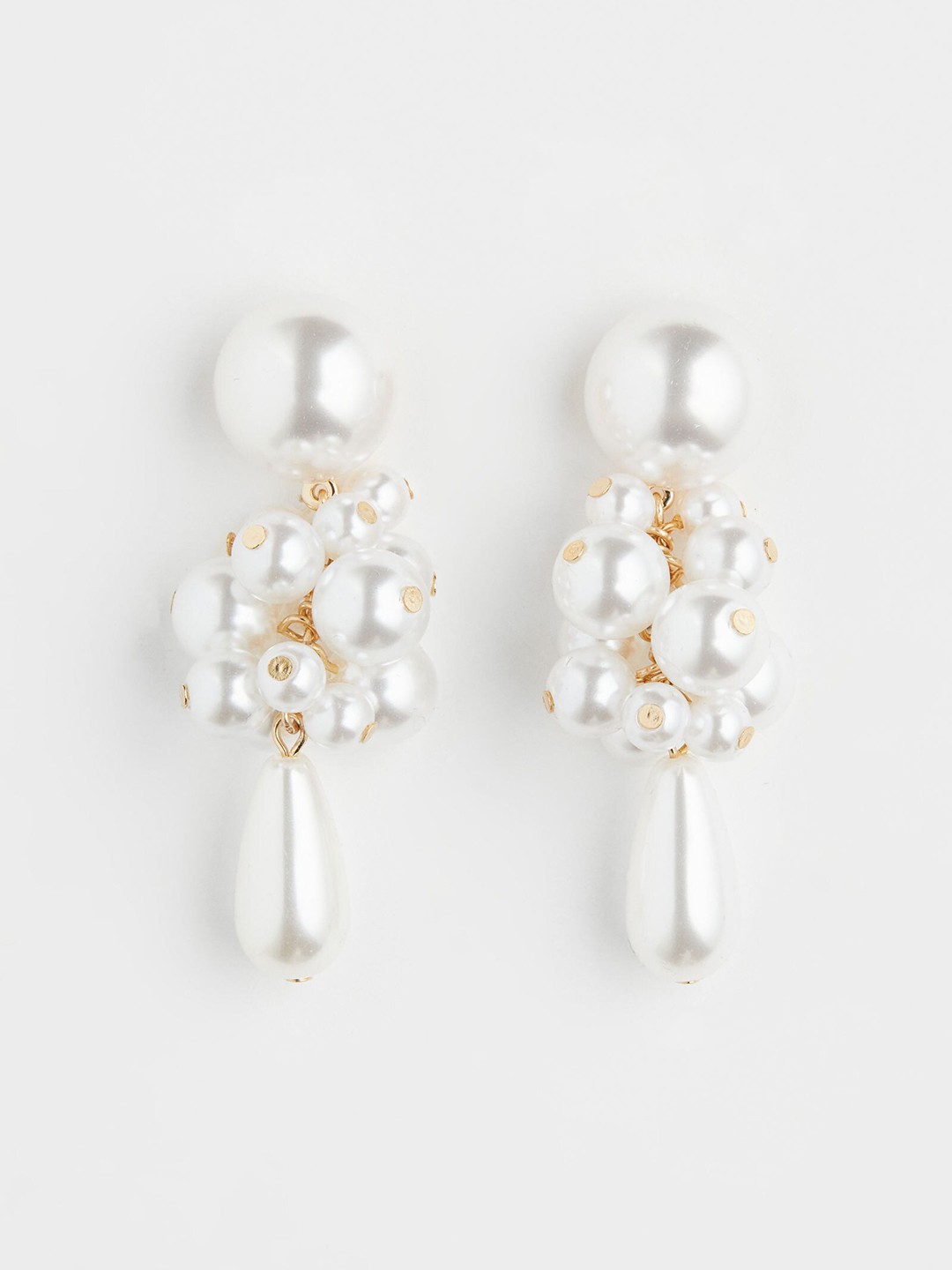 

H&M Women White Beaded Earrings