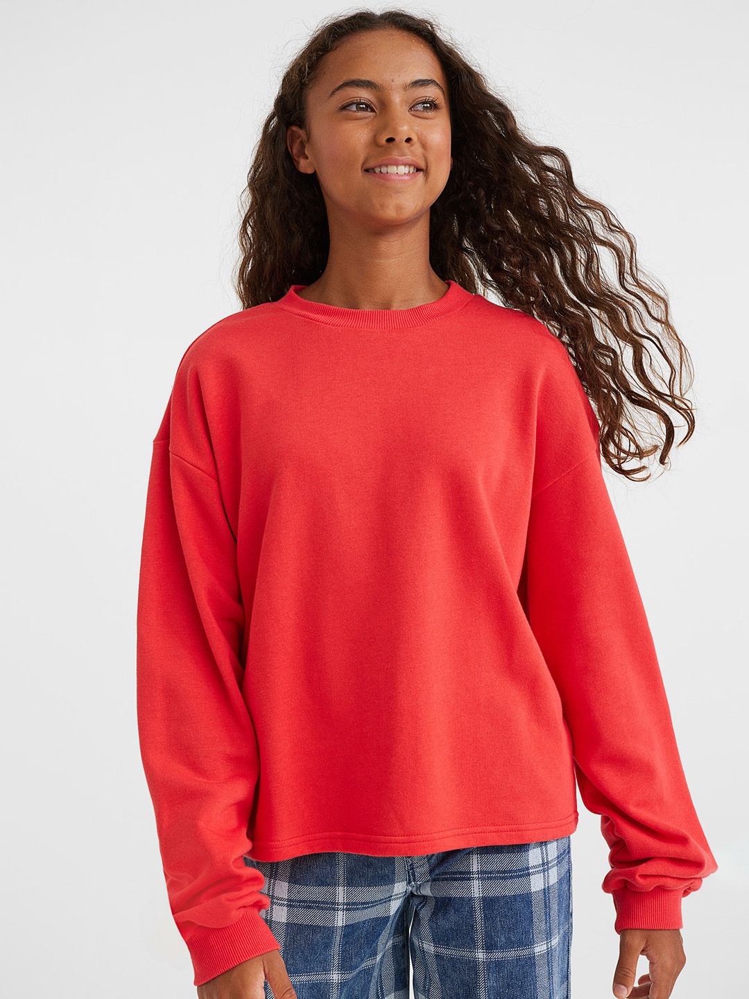 

H&M Red Boxy-Style Sweatshirt
