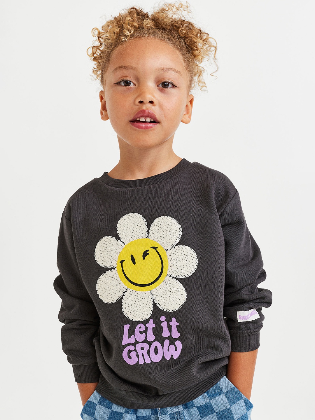 

H&M Girls Charcoal Grey Sweatshirt