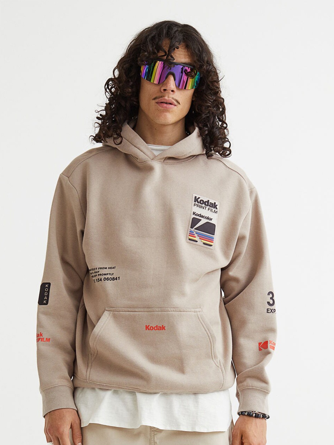 

H&M Beige Relaxed Fit Hoodie