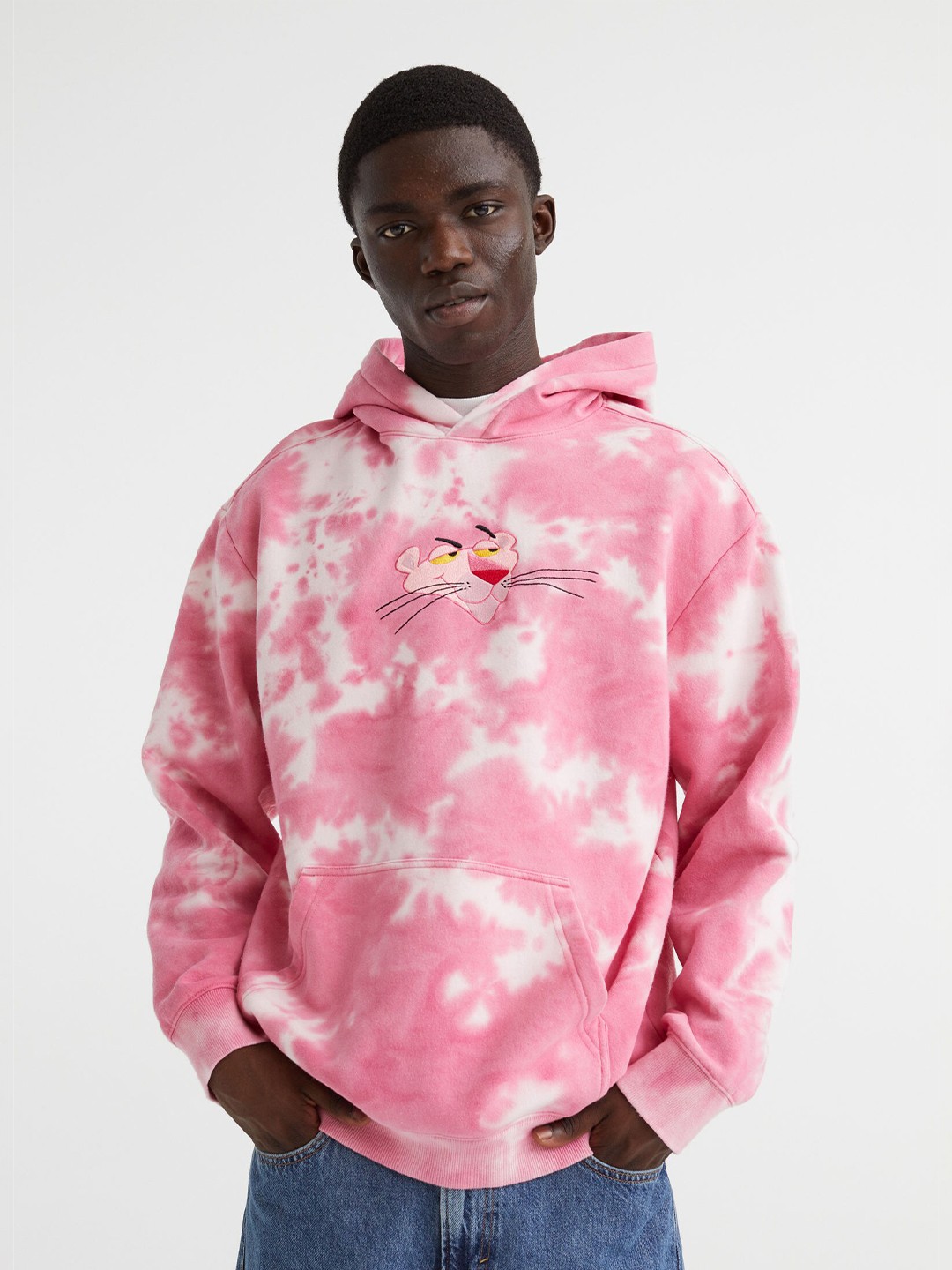 

H&M Men Pink Relaxed Fit Hoodie