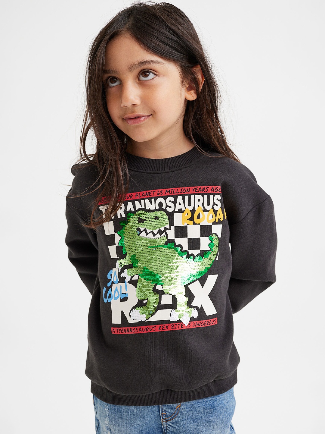 

H&M Boys Black Reversible sequin-motif sweatshirt