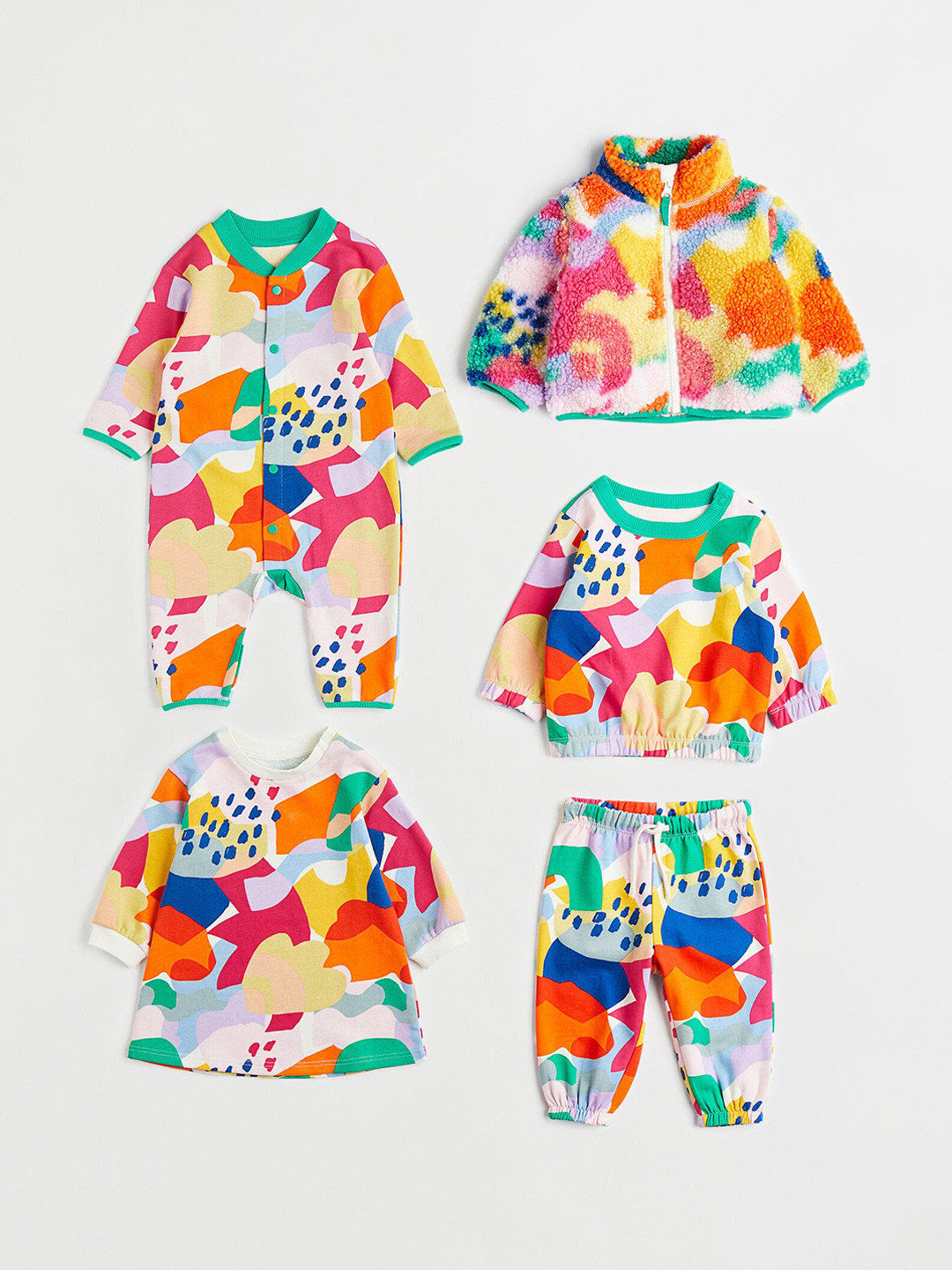 

H&M Boys Multicolored Sweatshirt Romper Suit, Multi