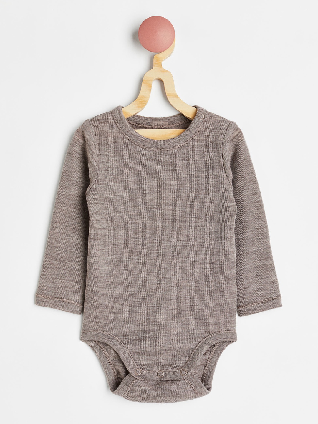 

H&M Infant Girls Brown Wool Bodysuit