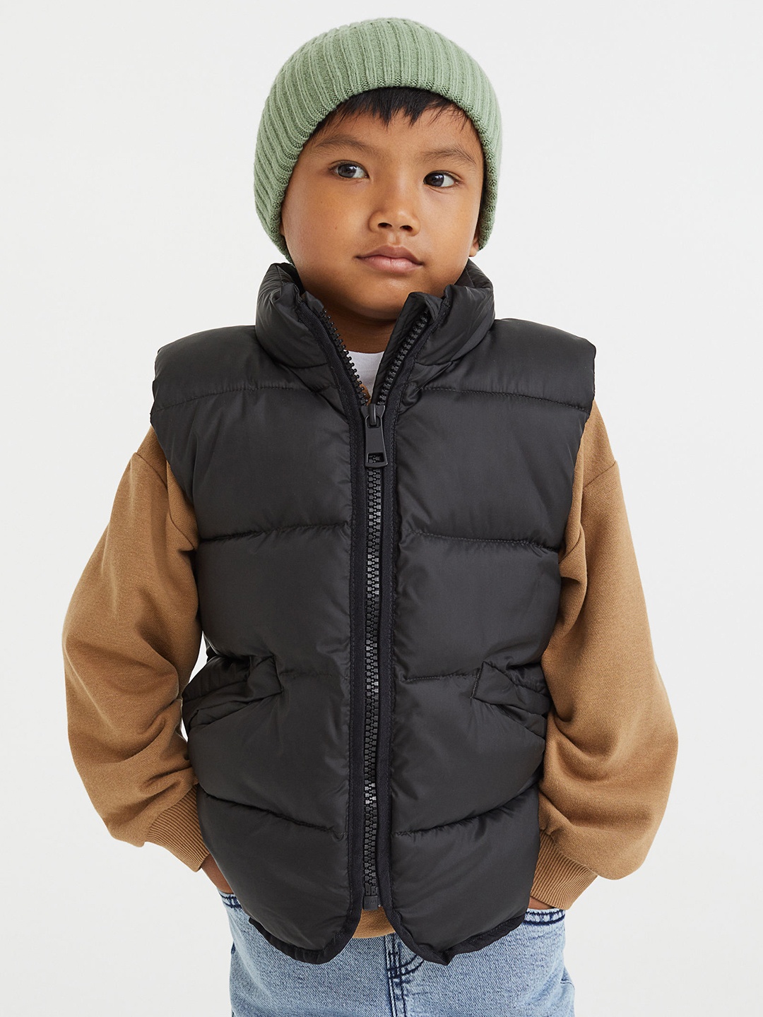 

H&M Girls Black Water-repellent Puffer Gilet