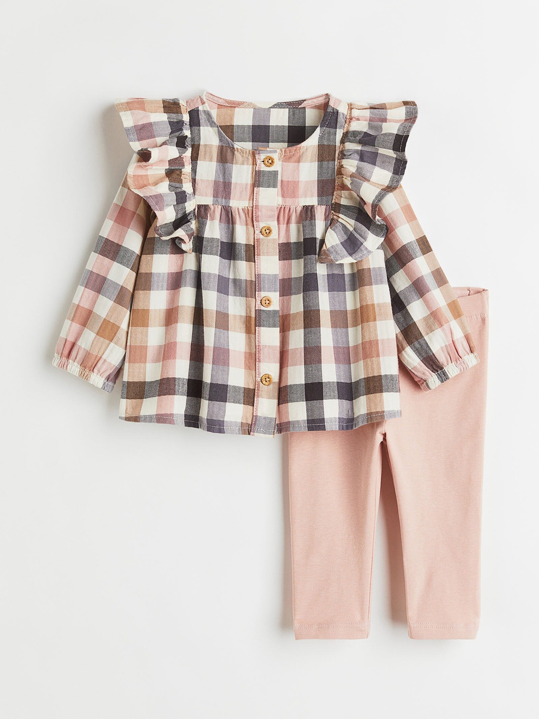 

H&M Girls Pink 2-Piece Cotton Set