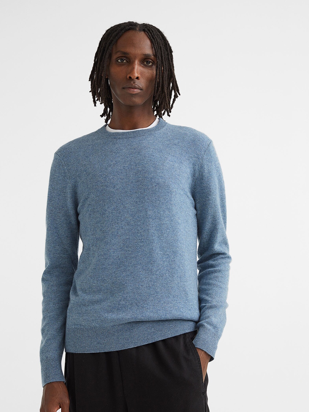 

H&M Men Blue Cashmere Jumper