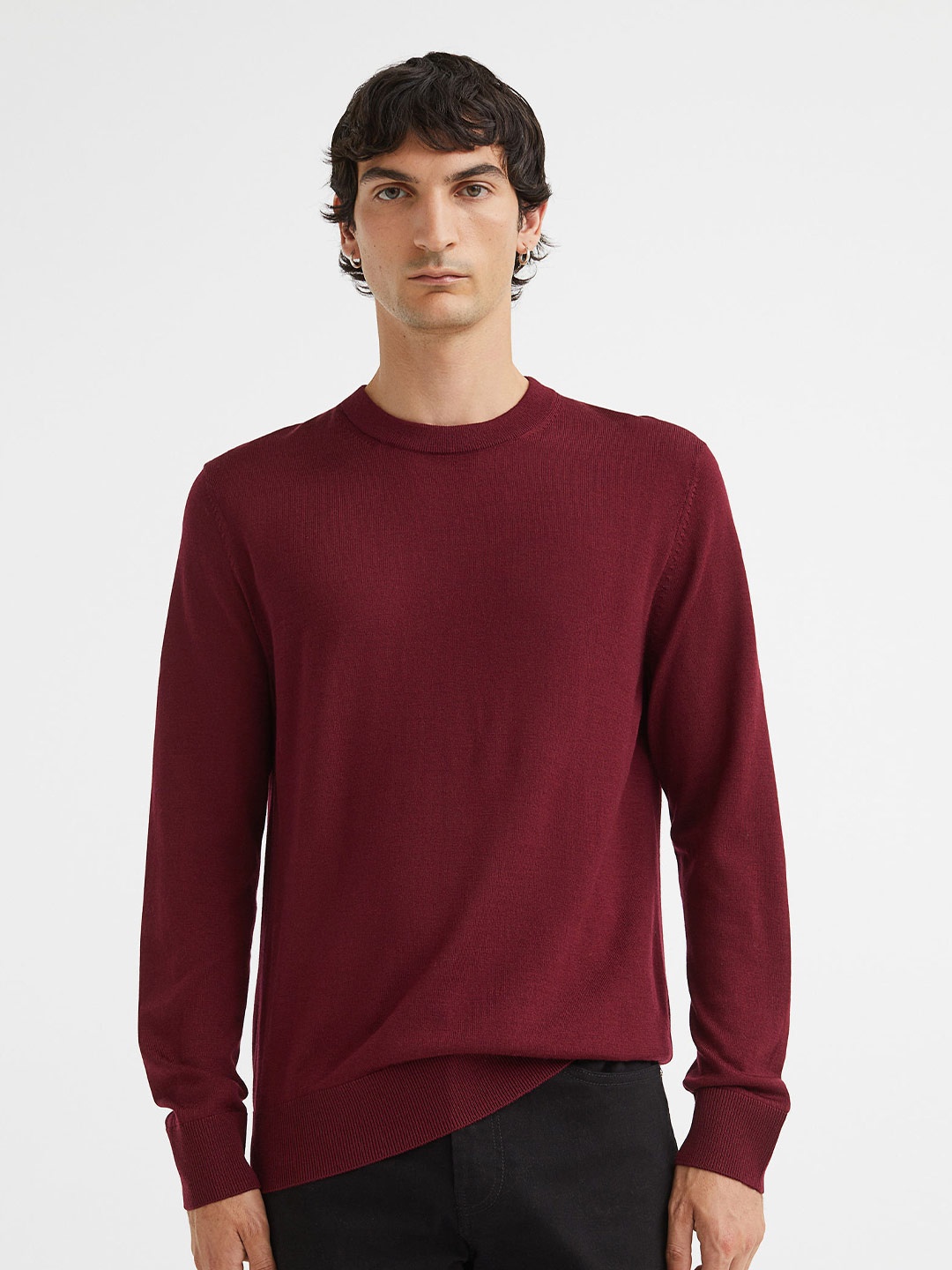 

H&M Men Red Merino Wool Jumper